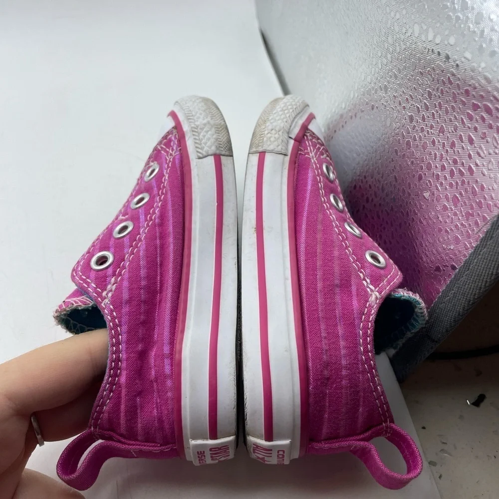 Converse Pink and White infant girls Slip-On Sneakers size 6C
